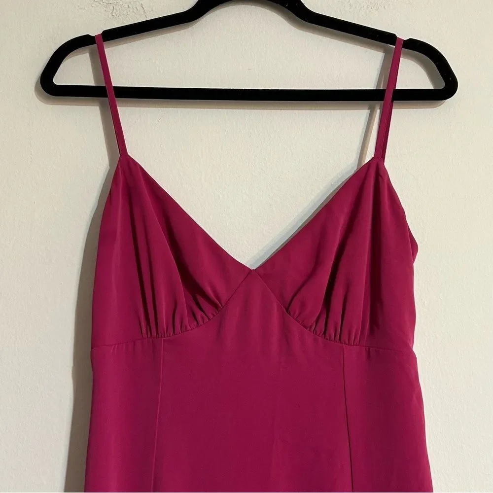 Abercrombie & Fitch Mermaid Slip Maxi Dress Fuchsia Size Small Petite